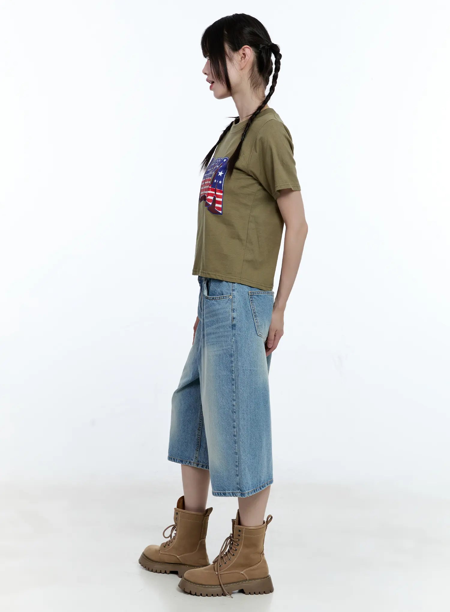 Washed Wide-Leg Jorts CG507