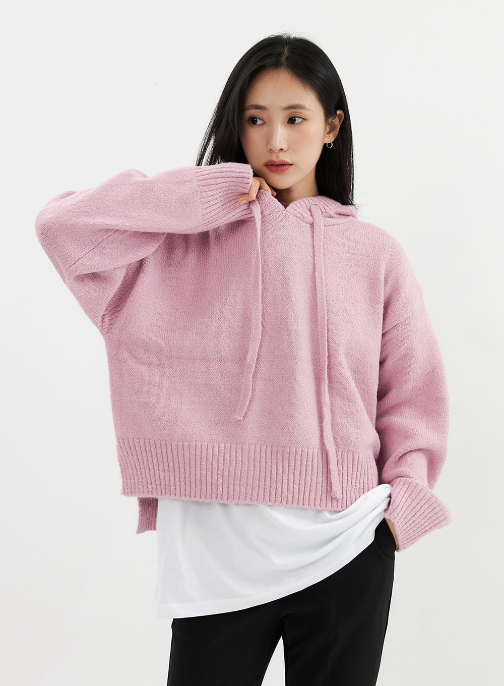 Hooded Knit Sweater OO305
