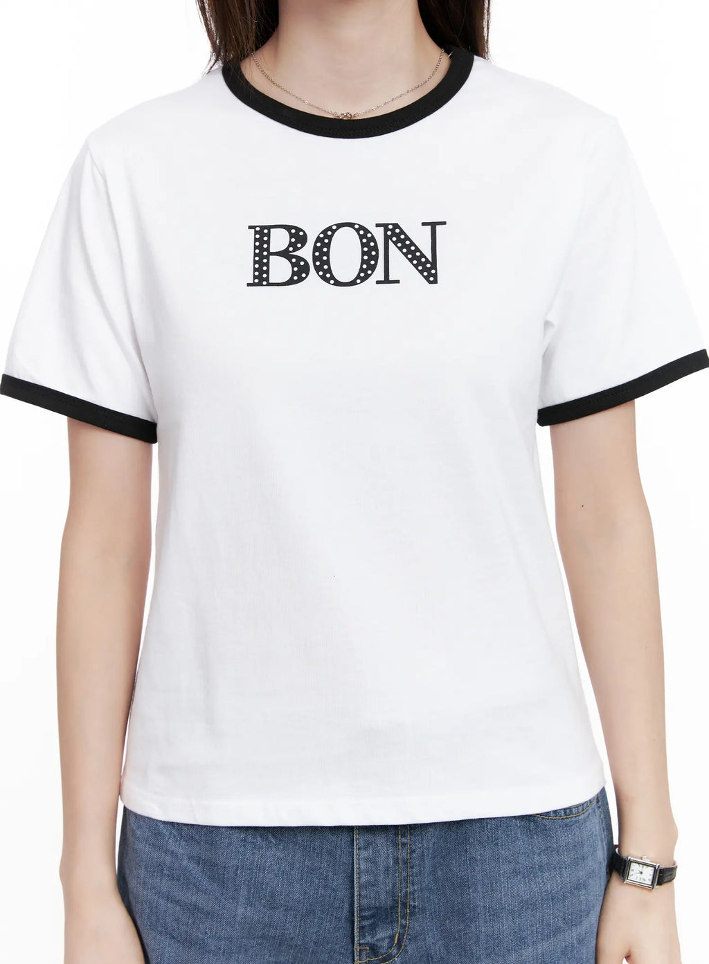 Casual Contrast Graphic Tee CL524