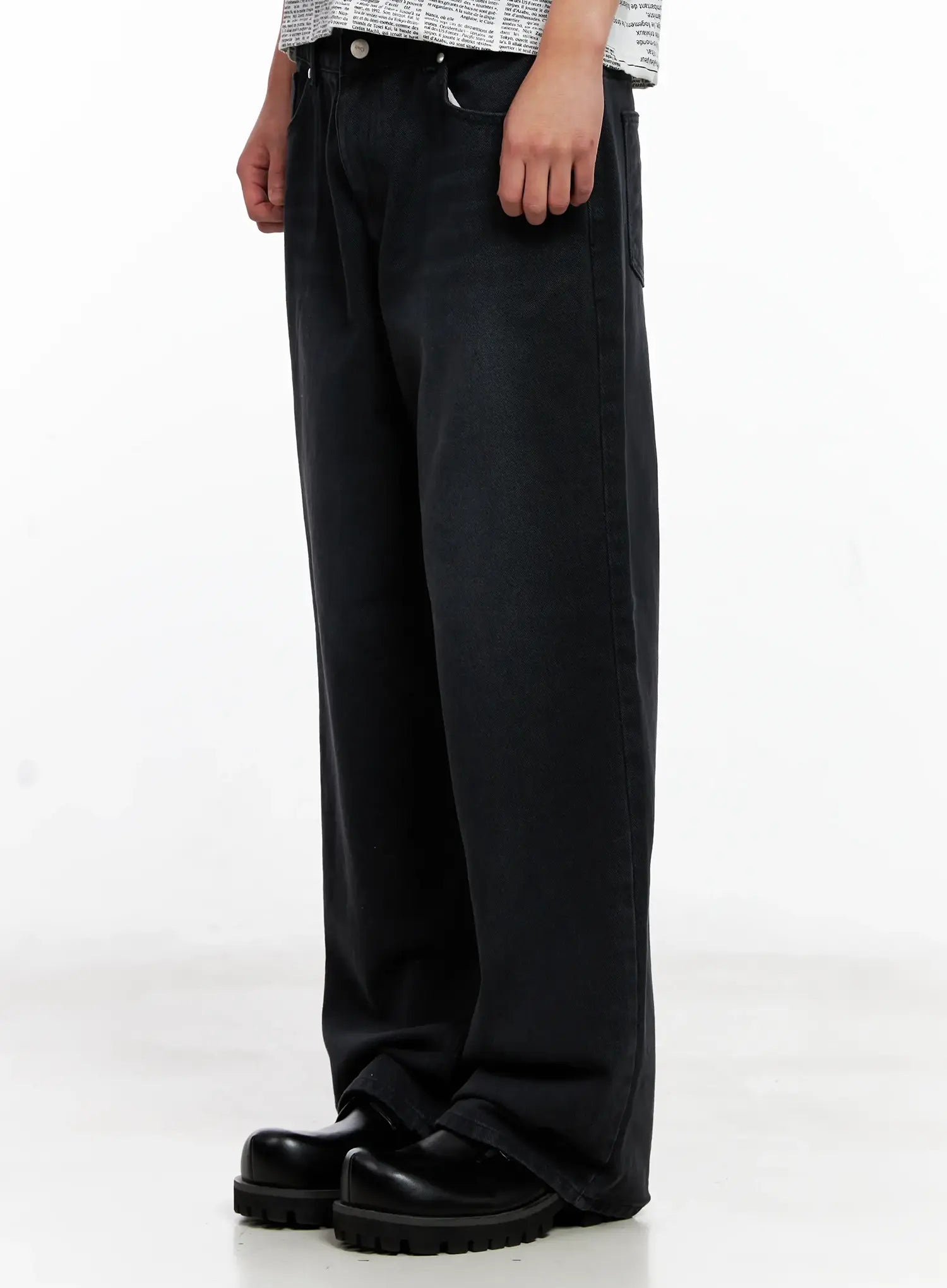 Men's Wide-Leg Denim Jeans IG511