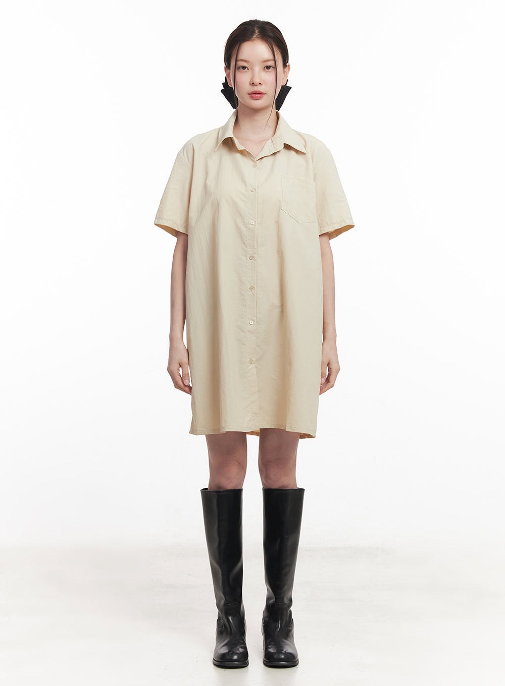 Collared Shirt Mini Dress IY508