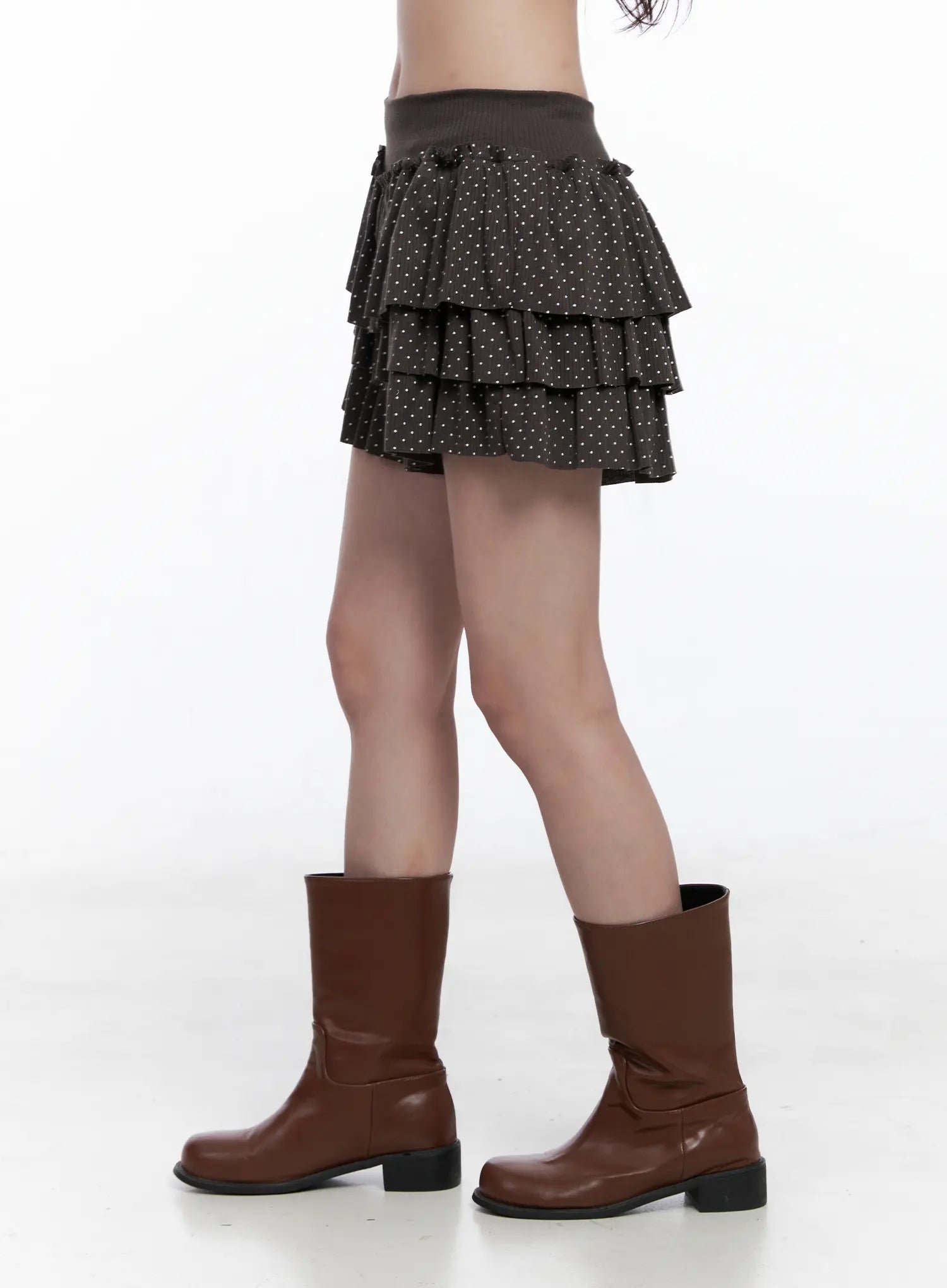 Polka Dot Ruffle Mini Skirt CS519