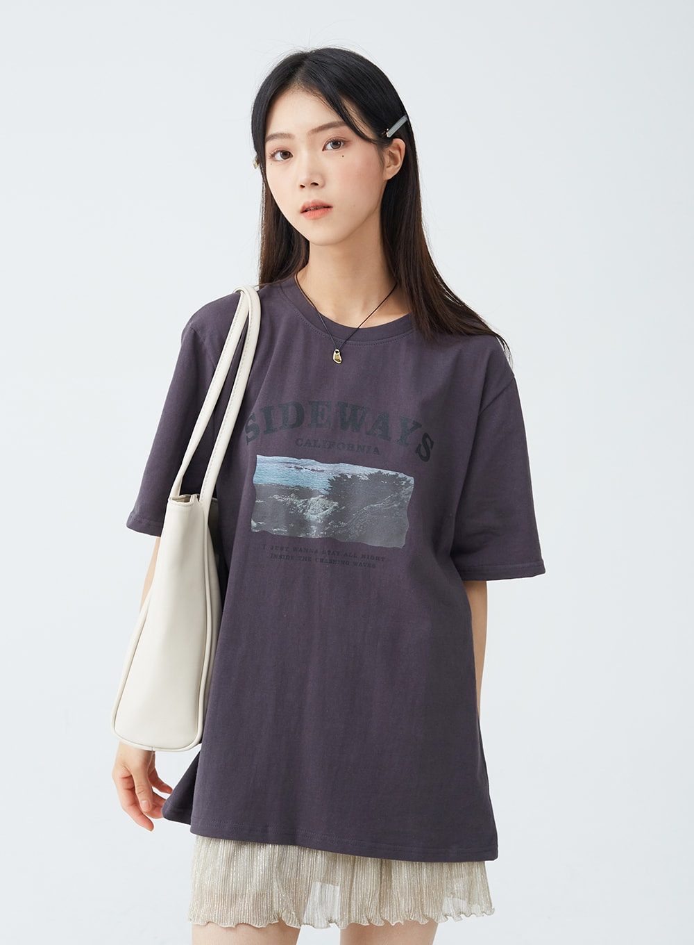 Sideways Graphic Oversized Tee OU19