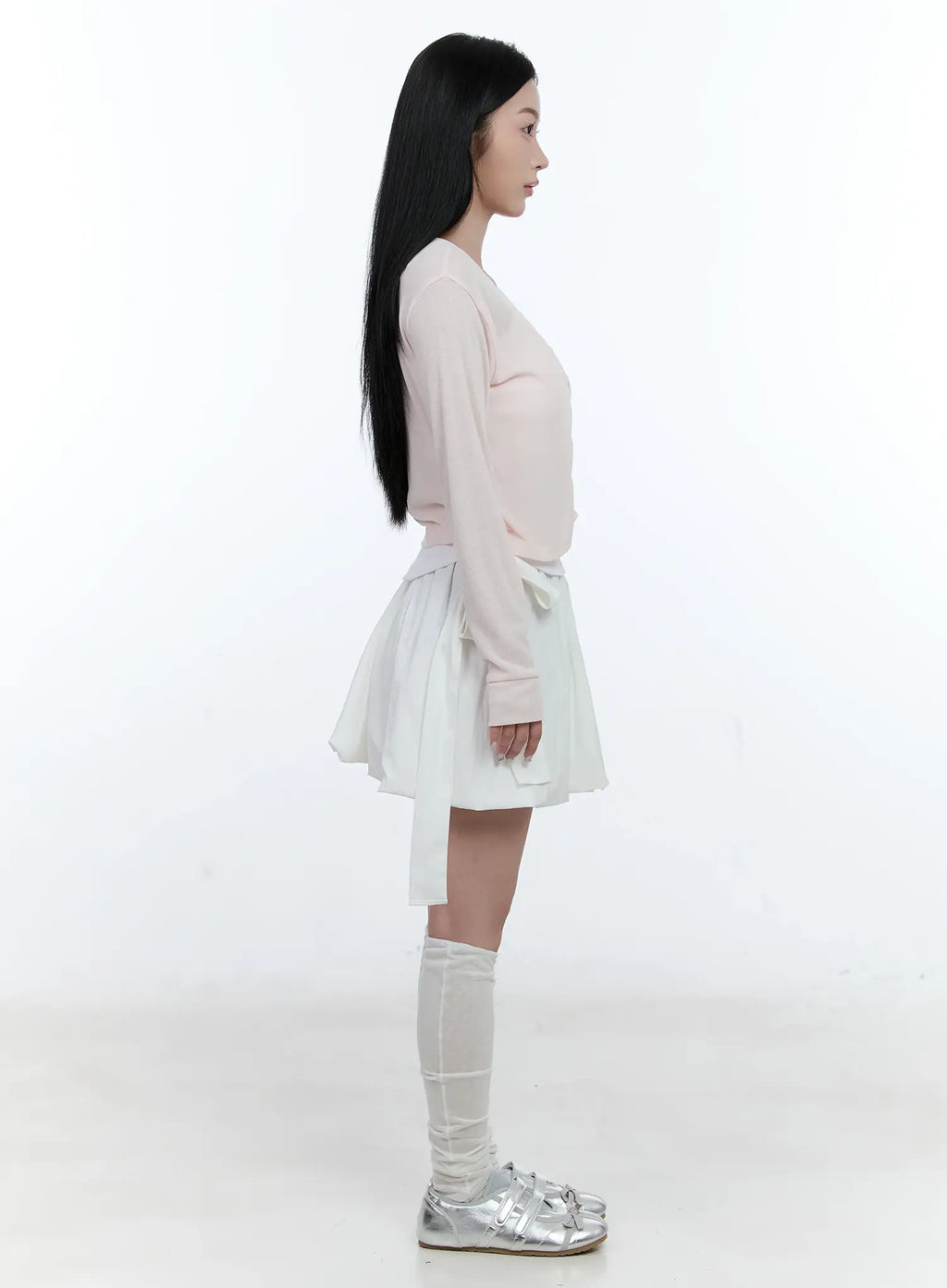 Sheer V-Neck Basic Cardigan CL530