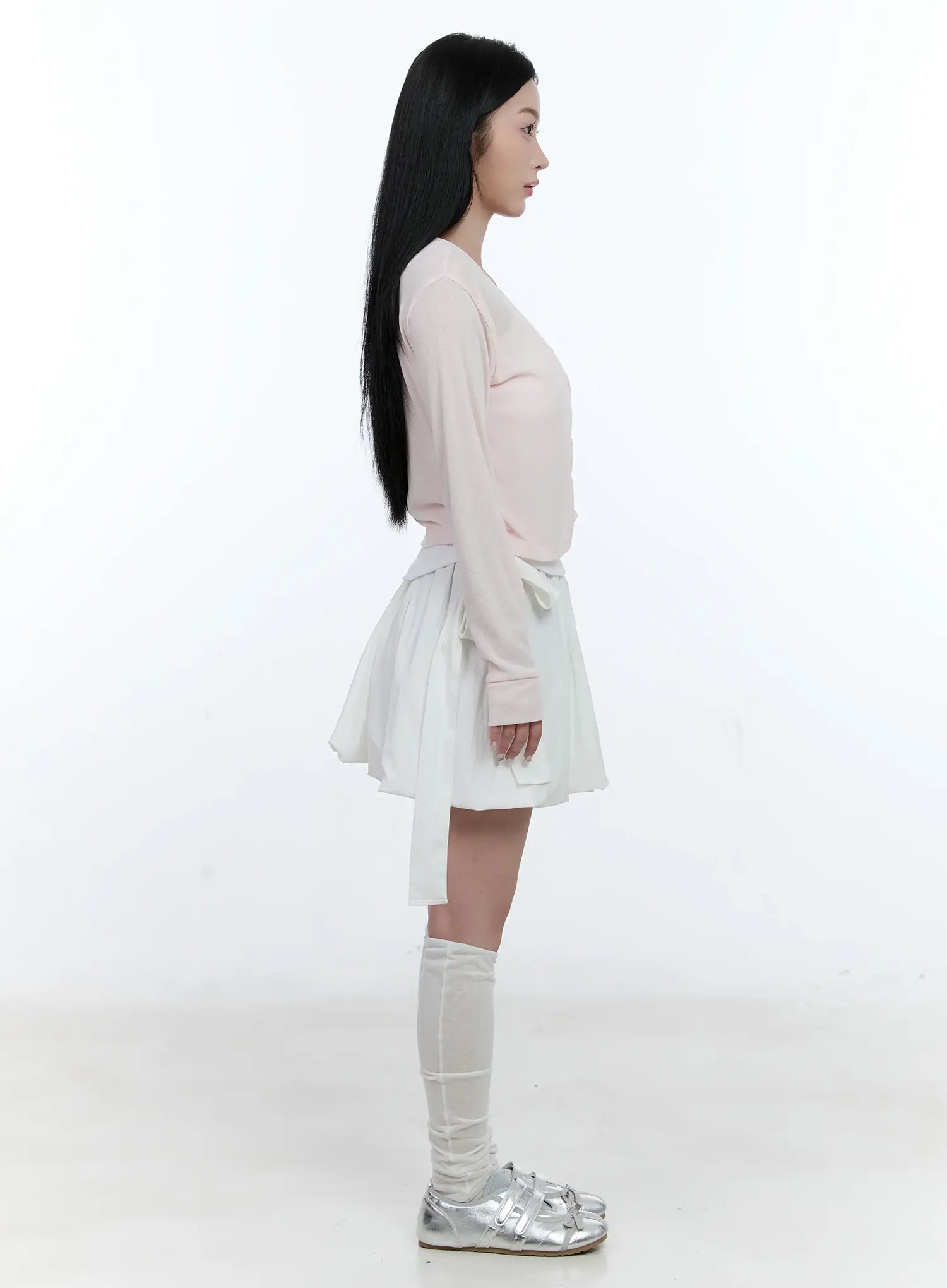 Sheer V-Neck Basic Cardigan CL530