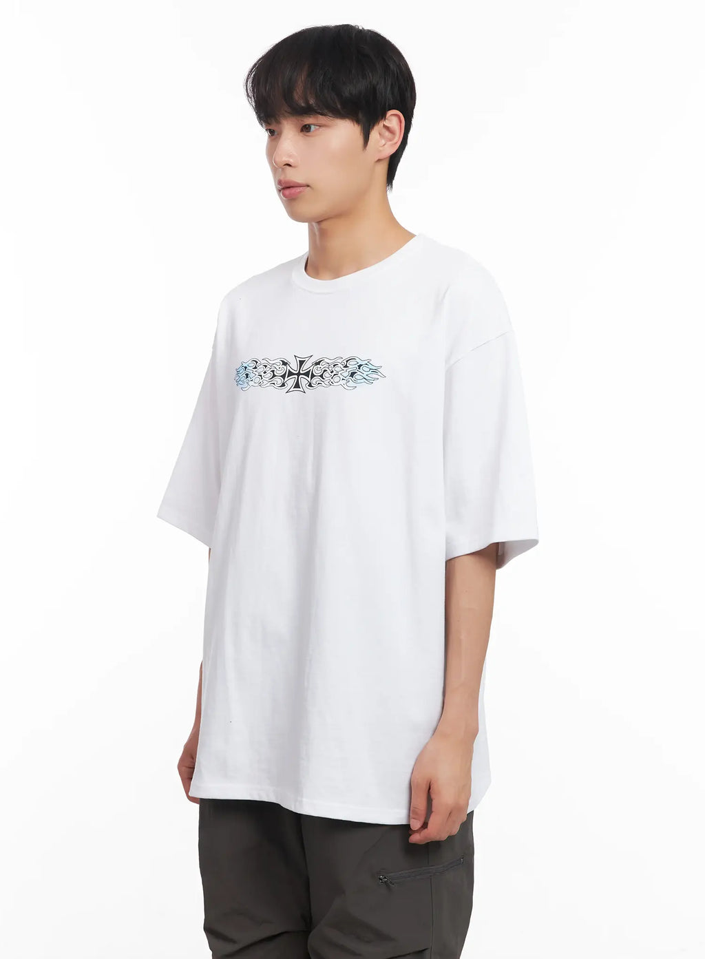 Men's Round Neck Graphic Tee IU518