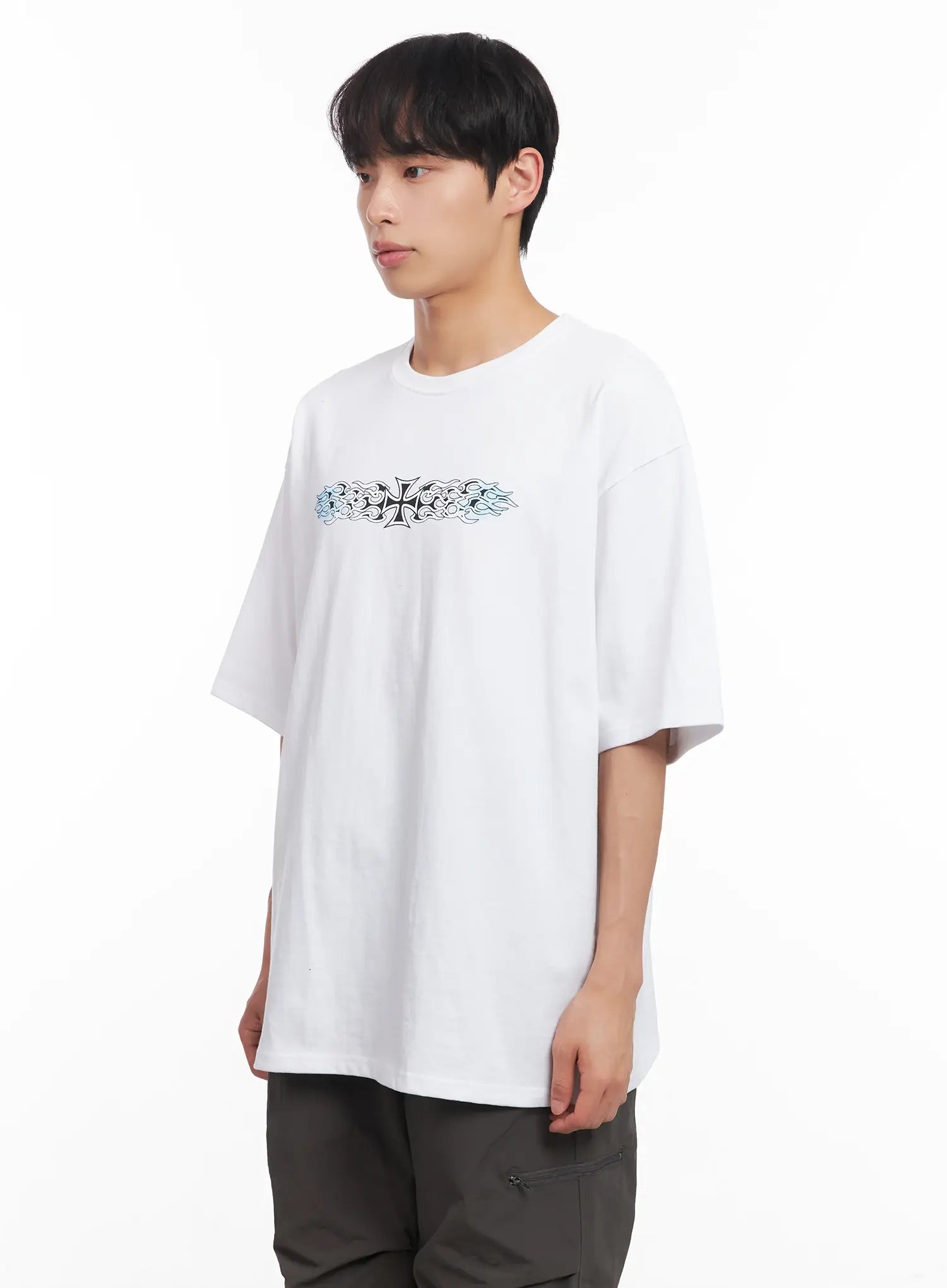 Men's Round Neck Graphic Tee IU518