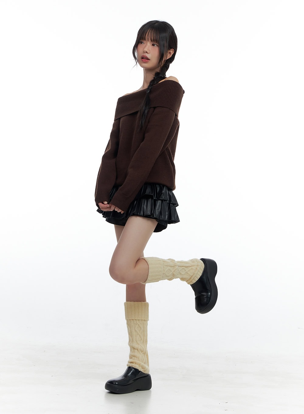 Oversize Off-Shoulder Knit CS419