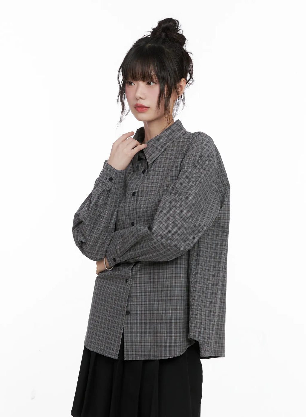 Checkered Button-Up Shirt CG515