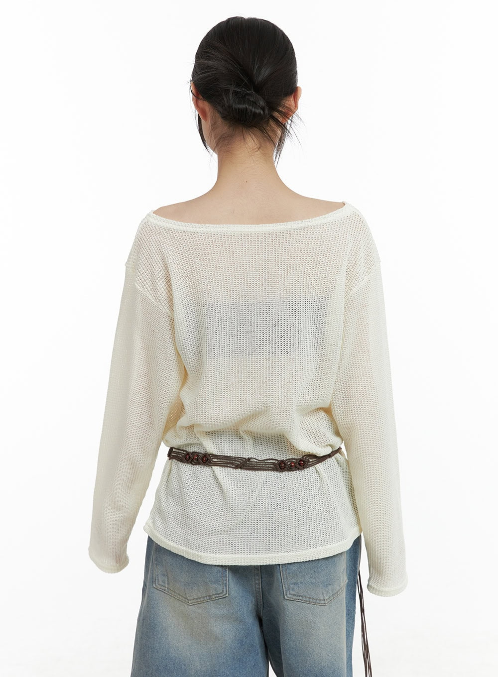 Sheer Bliss Off Shoulder Sweater CL412