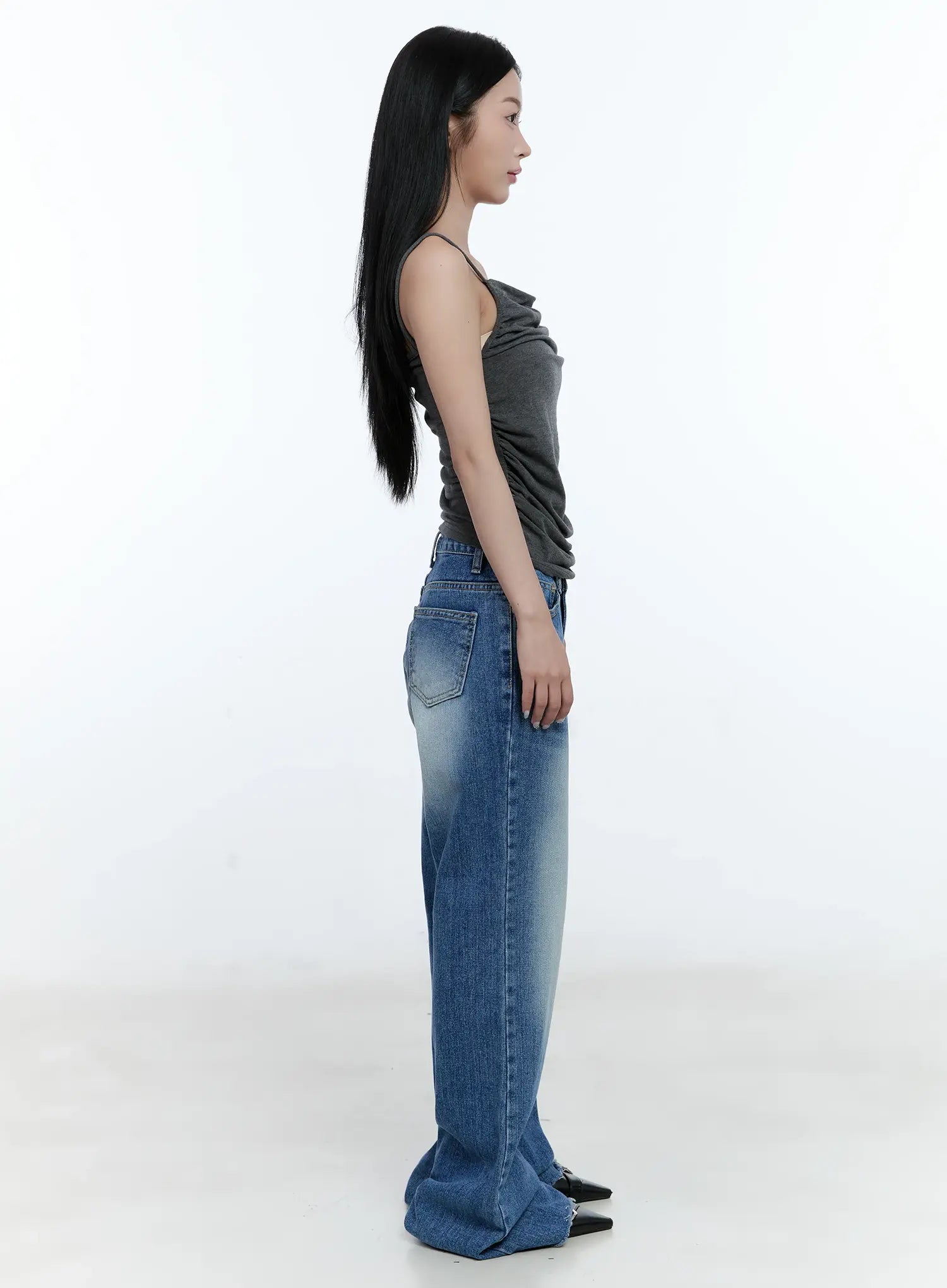 Eunbyul Wide-Leg Flare Denim Jeans CL530