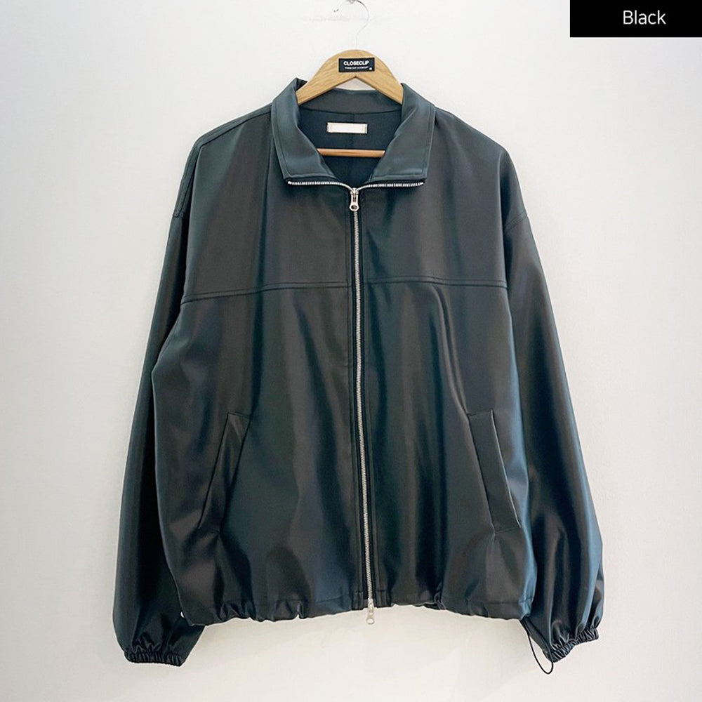 Relaxed Fit Faux Leather Jacket J24