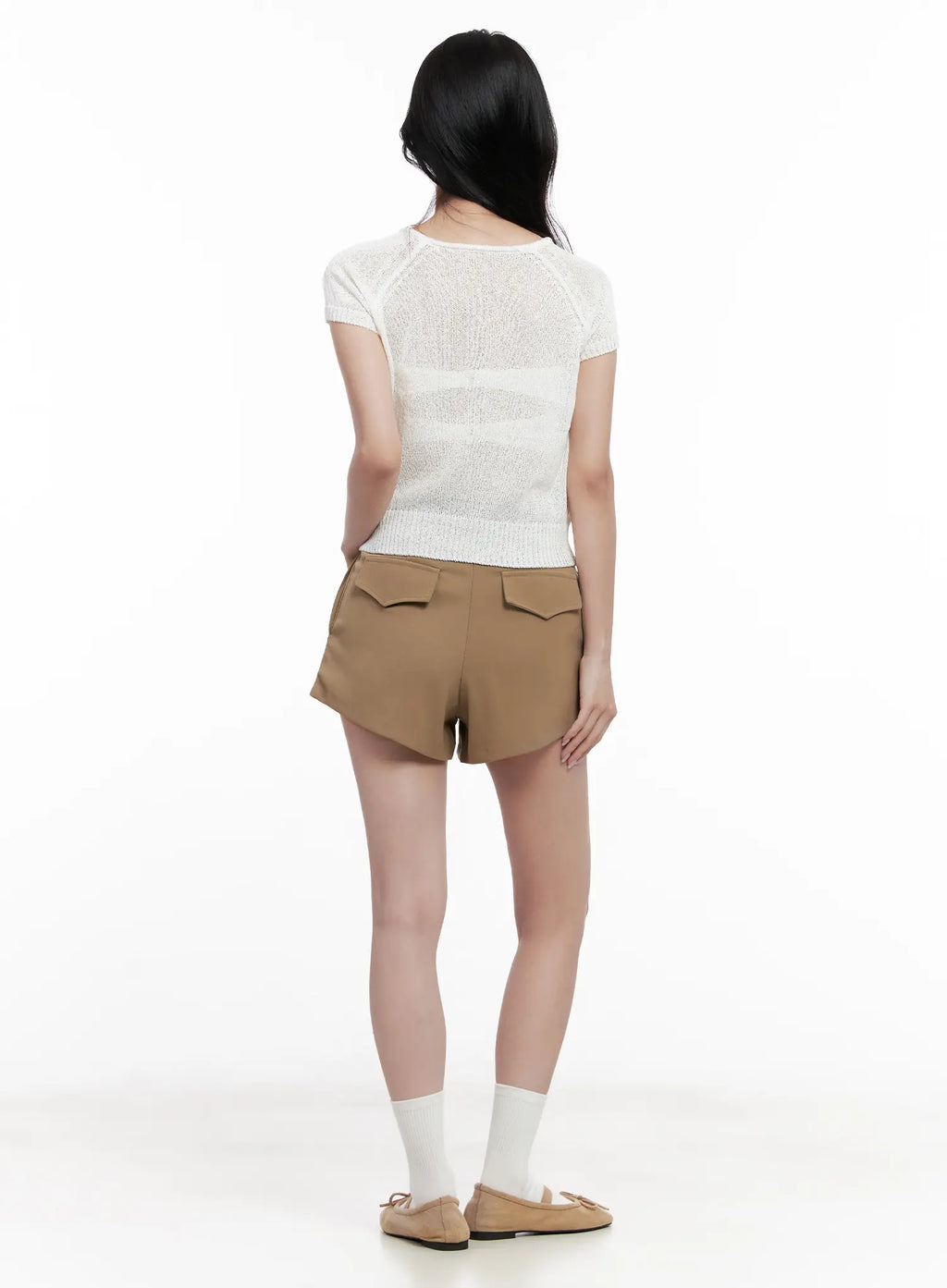 Pleated High-Waist Shorts CL515