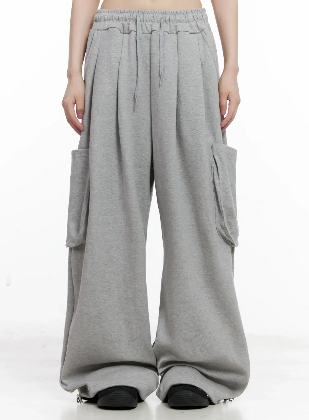 Casual Wide-Leg Cargo Sweatpants IL531