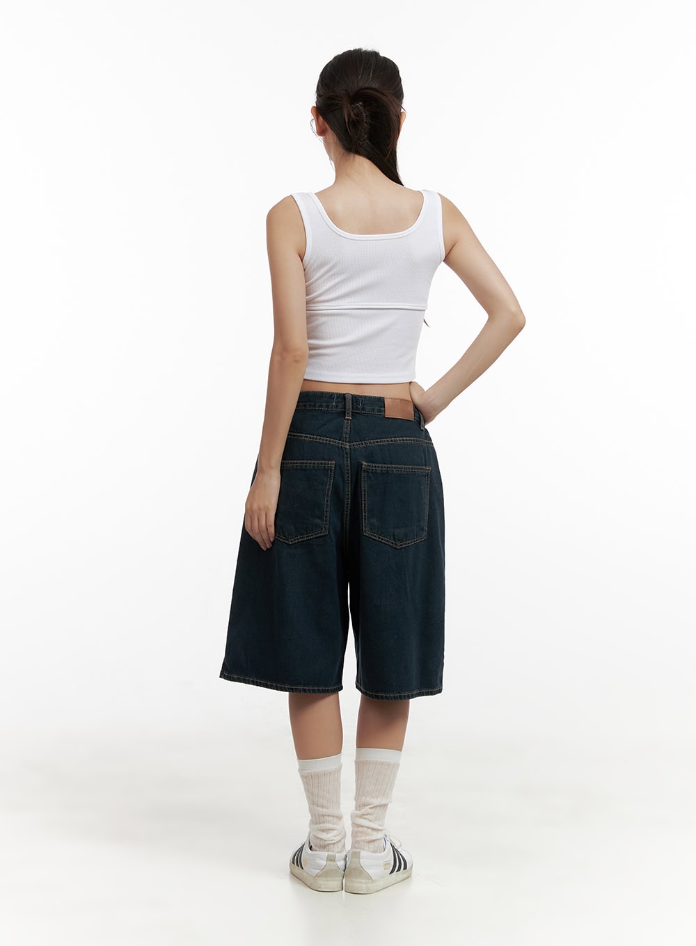 Side Folded Wide Leg Jorts CL431