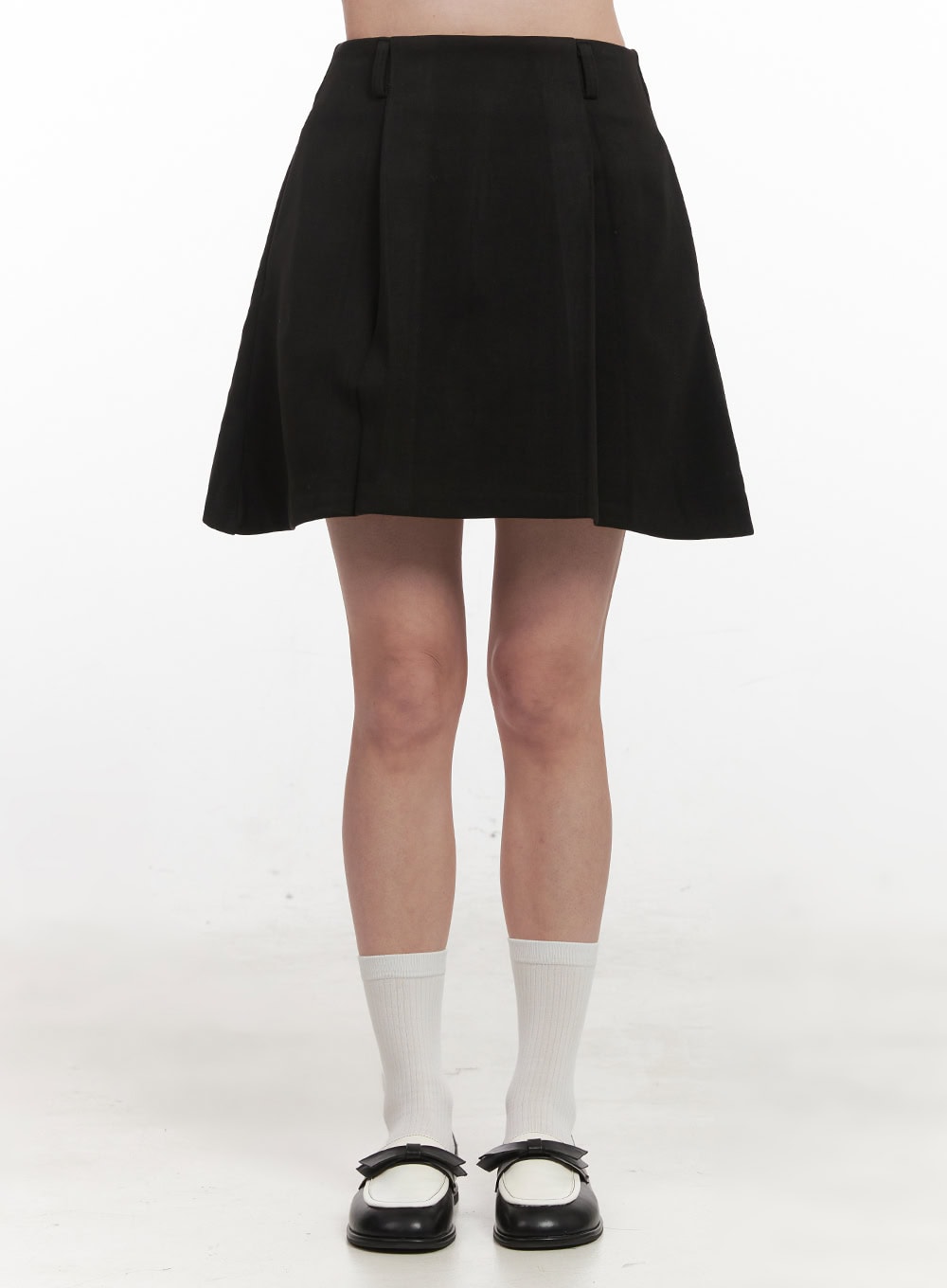 Pintuck A-Line Mini Skirt IF505