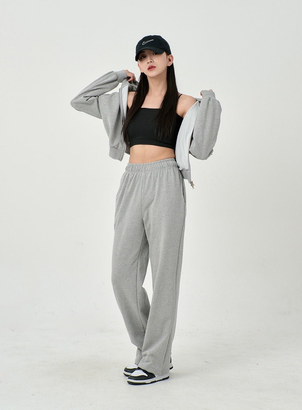 Lewkin Soft Basic Two Way Hoodie Zip Up C1210