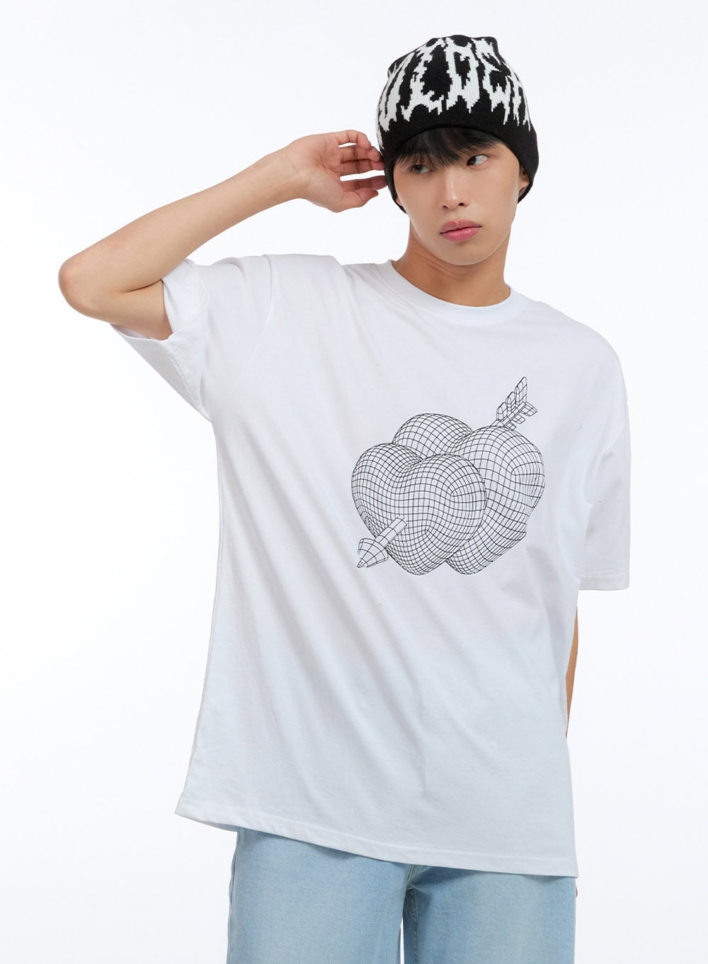 Men's Cotton Graphic Round-Neck T-Shirt IG416