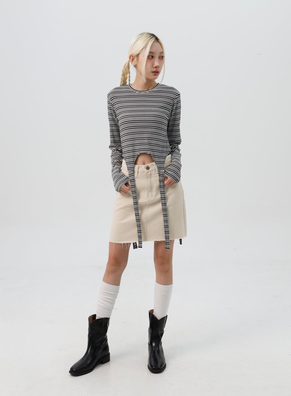 Striped Long Sleeve Top IS307