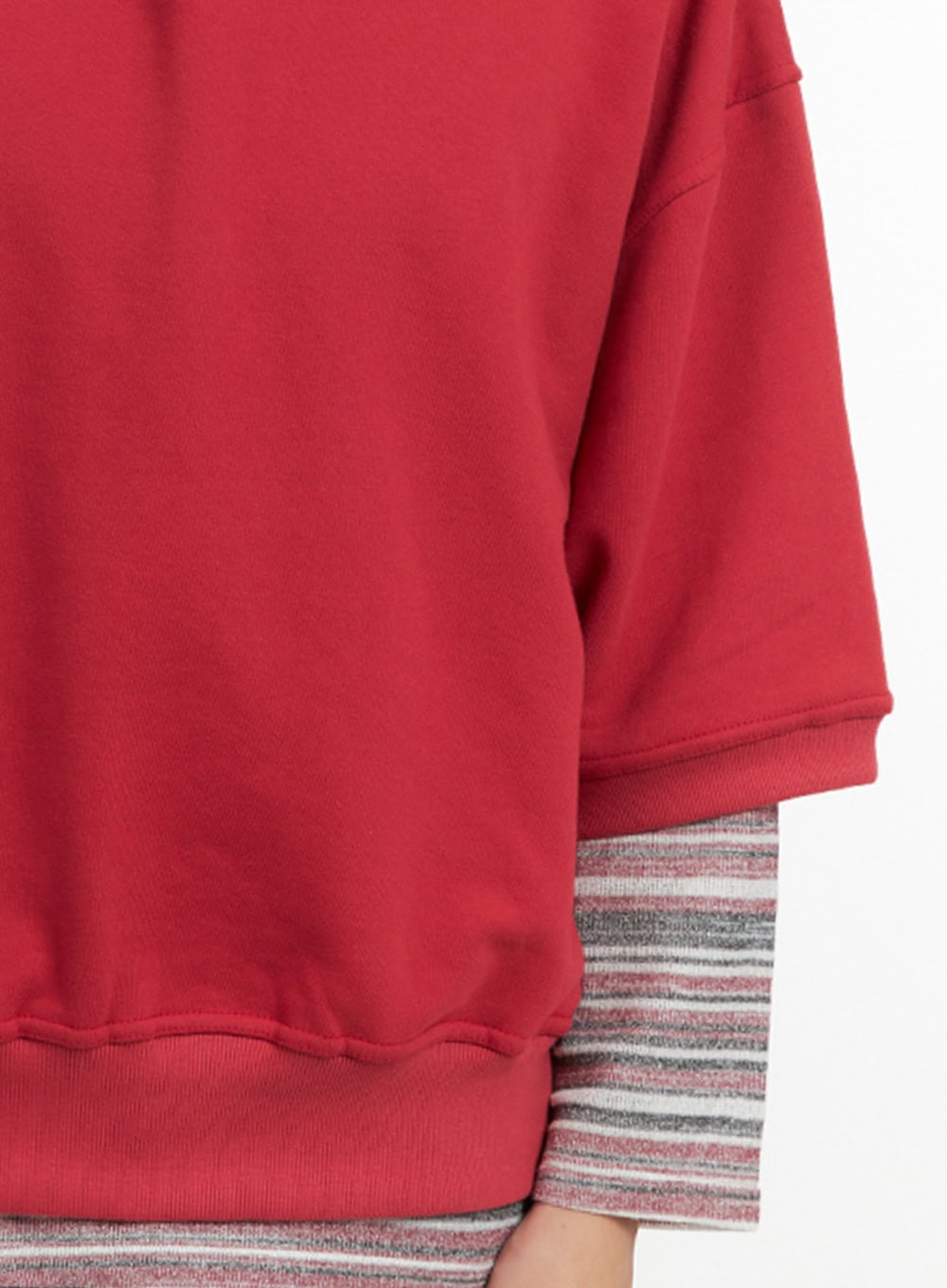 Men's Cozy Boxy Fit Hooded Sweatshirt (Red) IU405