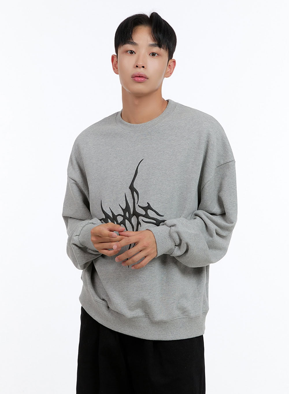 Men's Oversize Graphic Sweatshirt IS412