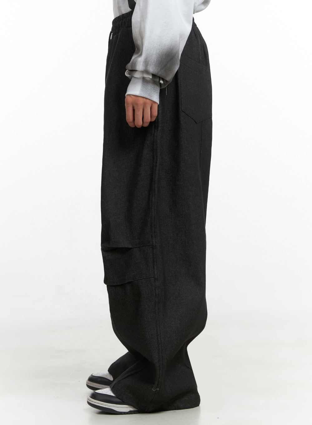 Men's Slick Pocket Wide-Leg Pants IO402
