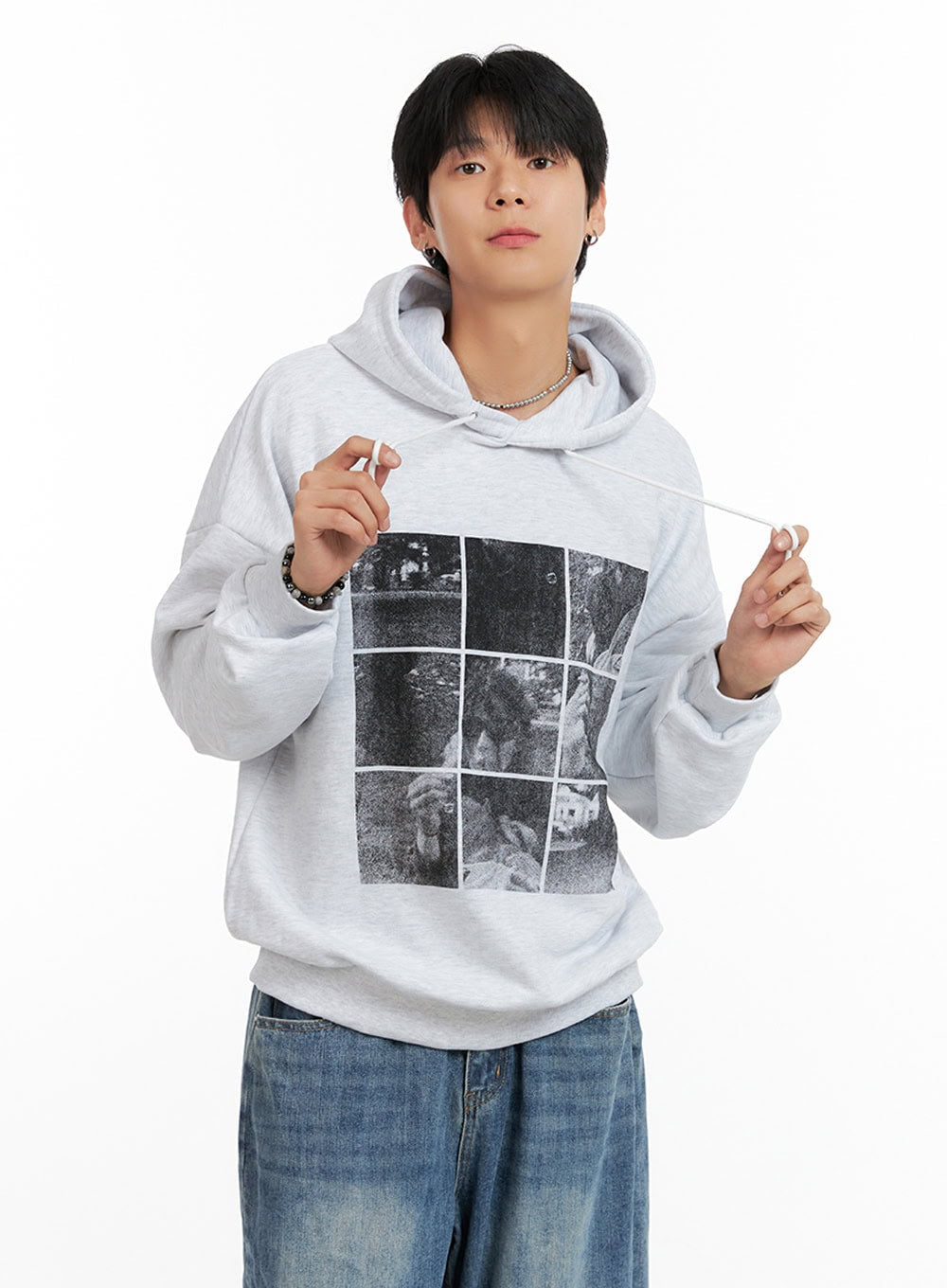 Men's Cotton Graphic Hoodie IG402