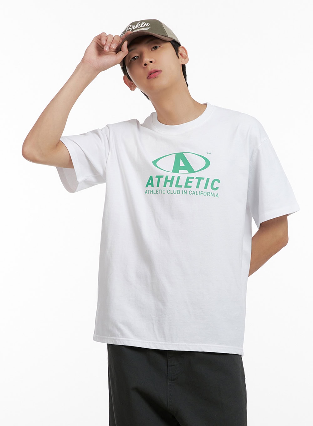 Men's Graphic Round Neck T-Shirt (White) IL404