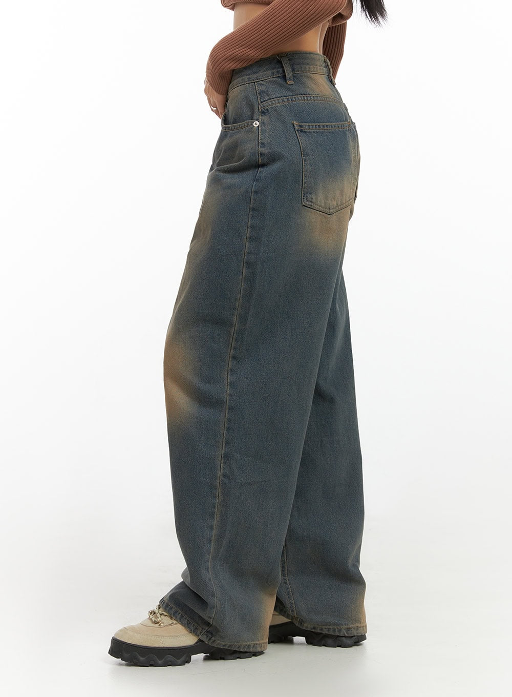 Esme Wide Washed Denim Jeans IS427
