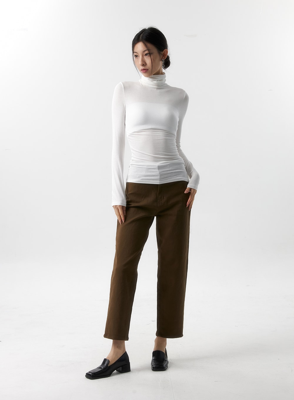 Slim Fit Turtle Neck Top IS320