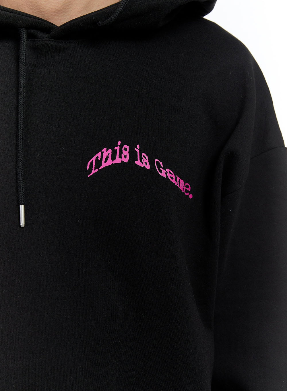Men's Lettering Oversize Hoodie (Black) IG428