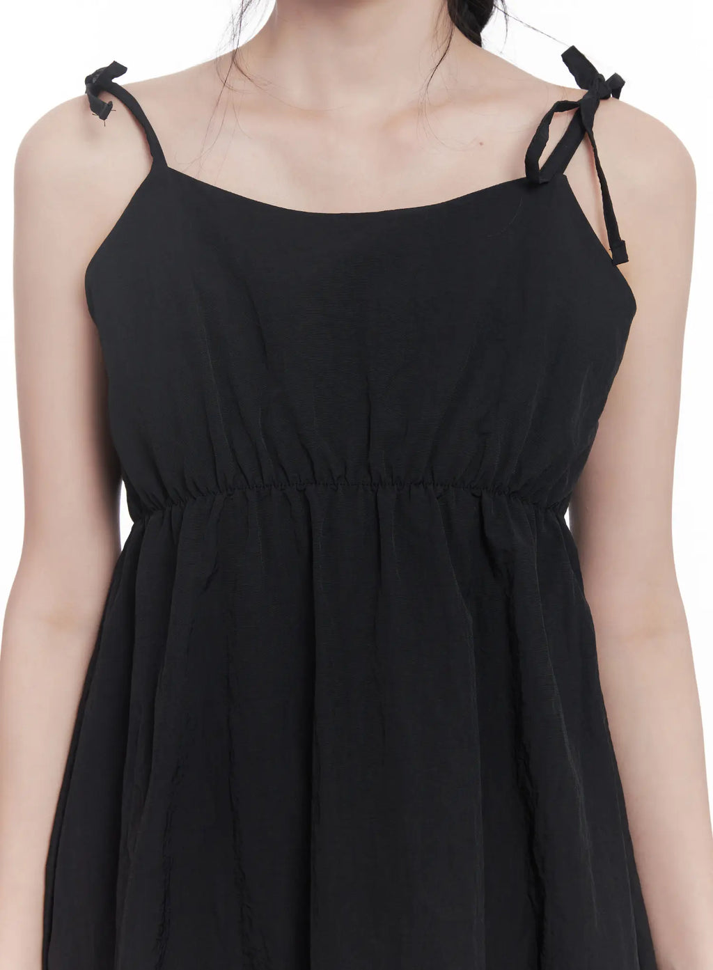 Flared Ribbon-Tie Mini Dress CU525