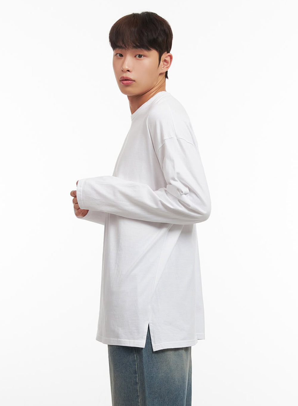 Men's Essential Oversized Long-Sleeve T-Shirt IF517
