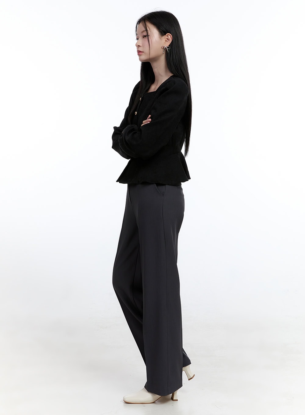 Solid Chic Tailored Pants OO429