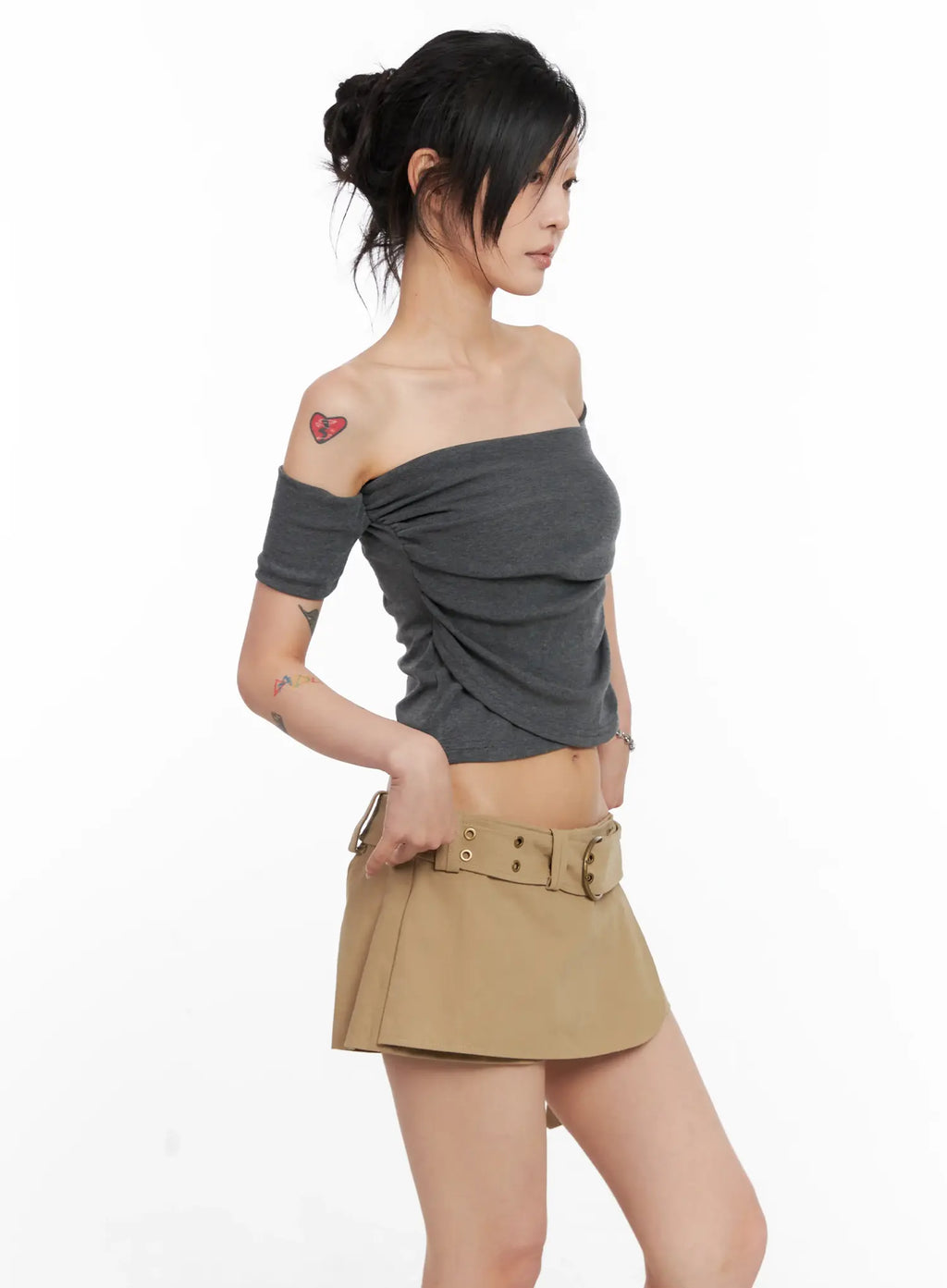 Off-Shoulder Shirred Top CL528