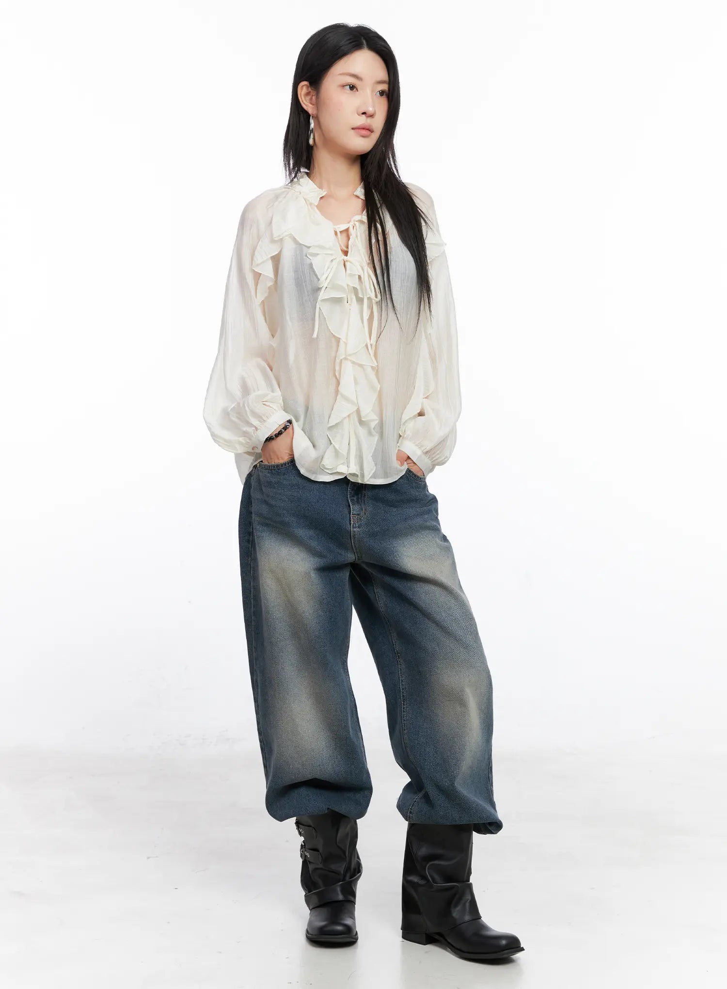 Louise Washed Baggy Jeans CO508