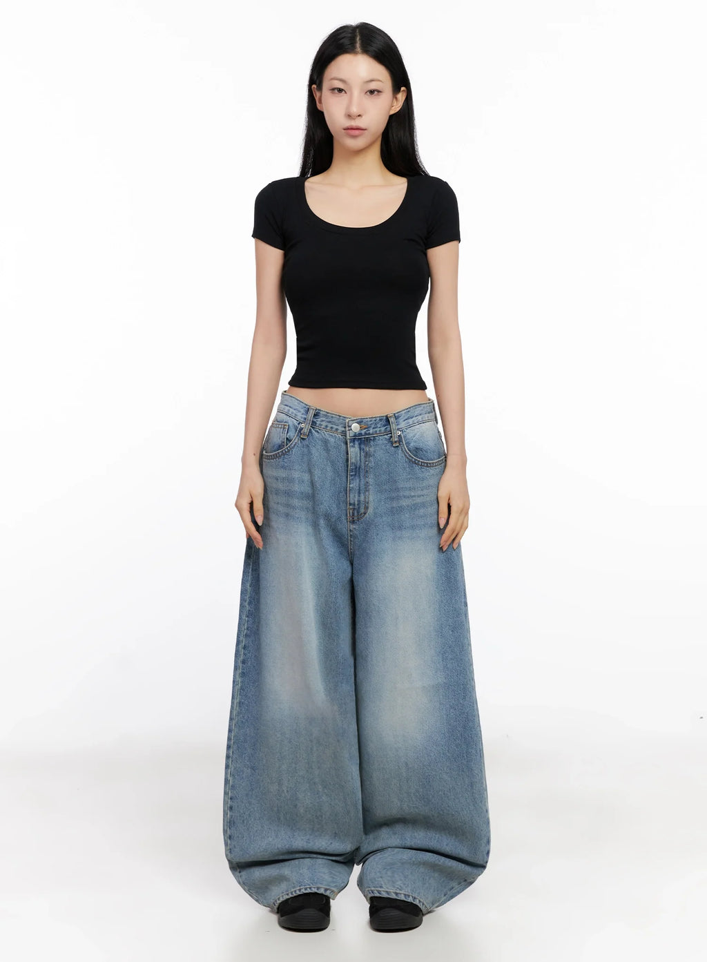 Basic Ribbed Cropped Tee IG508