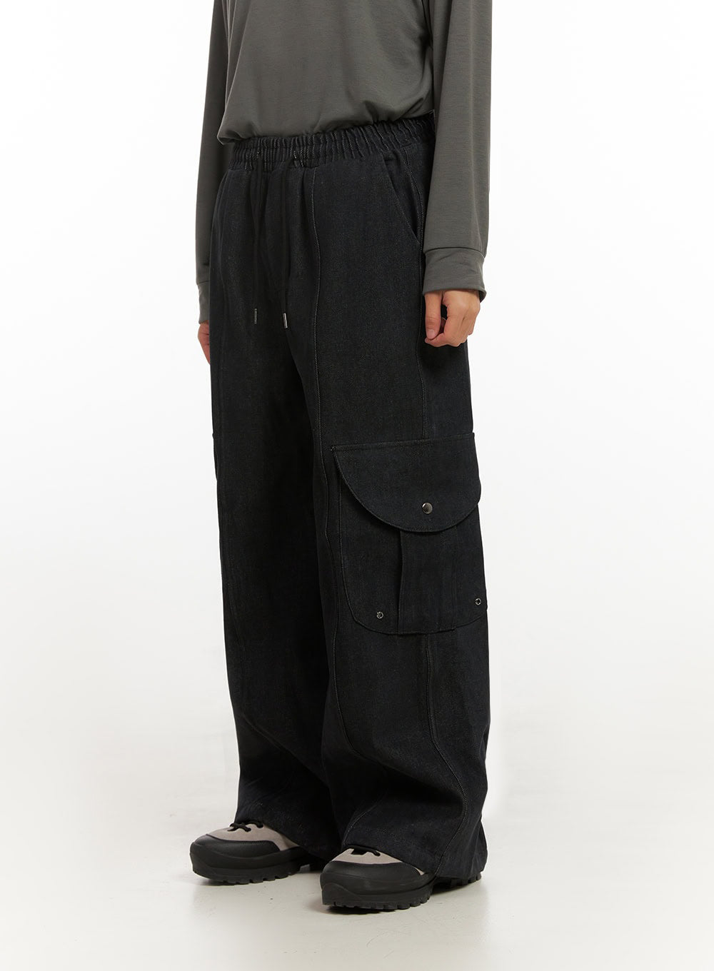 Men's Cargo Wide Fit Denim Jeans ID413