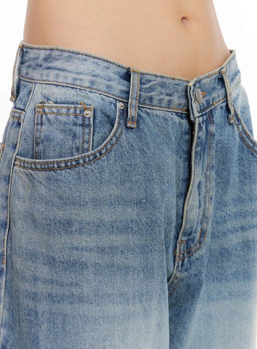 Koko Vintage-Wash Baggy Jeans CL528