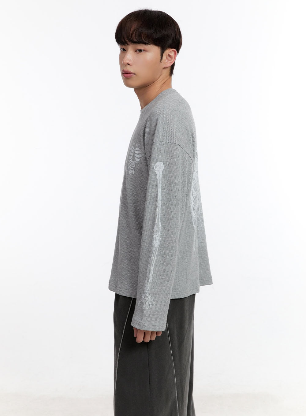 Men's Skeleton Graphic Long Sleeve Top IA504