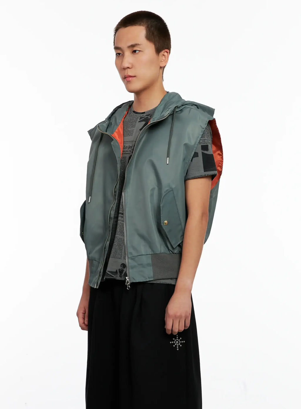 Men's Hooded MA-1 Vest IG511