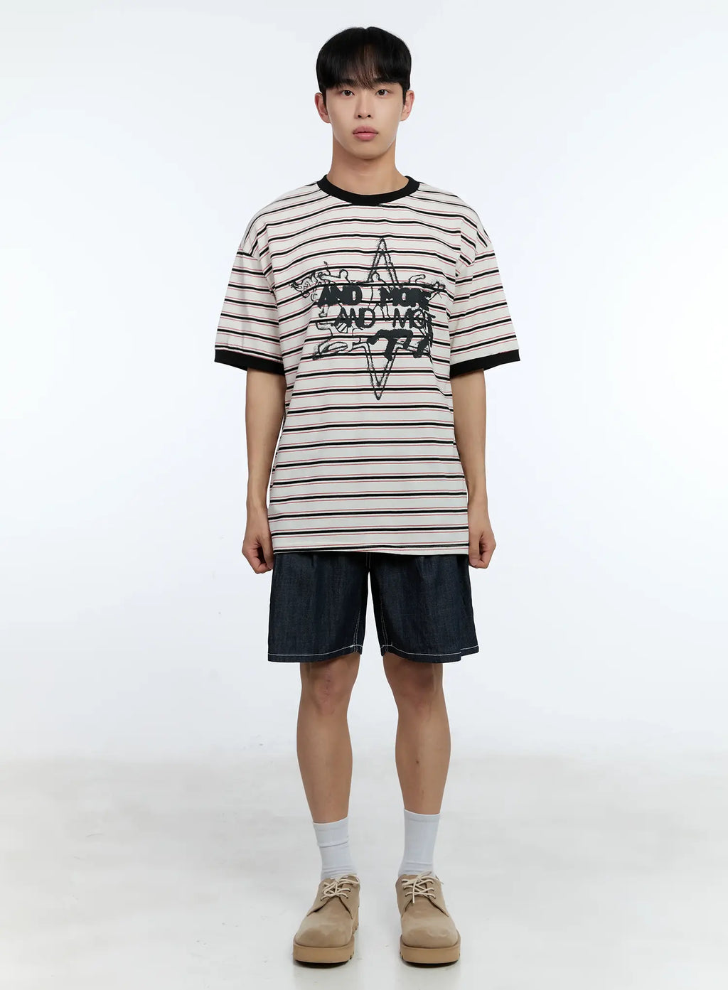 Men's Pleated Denim Jorts IL517