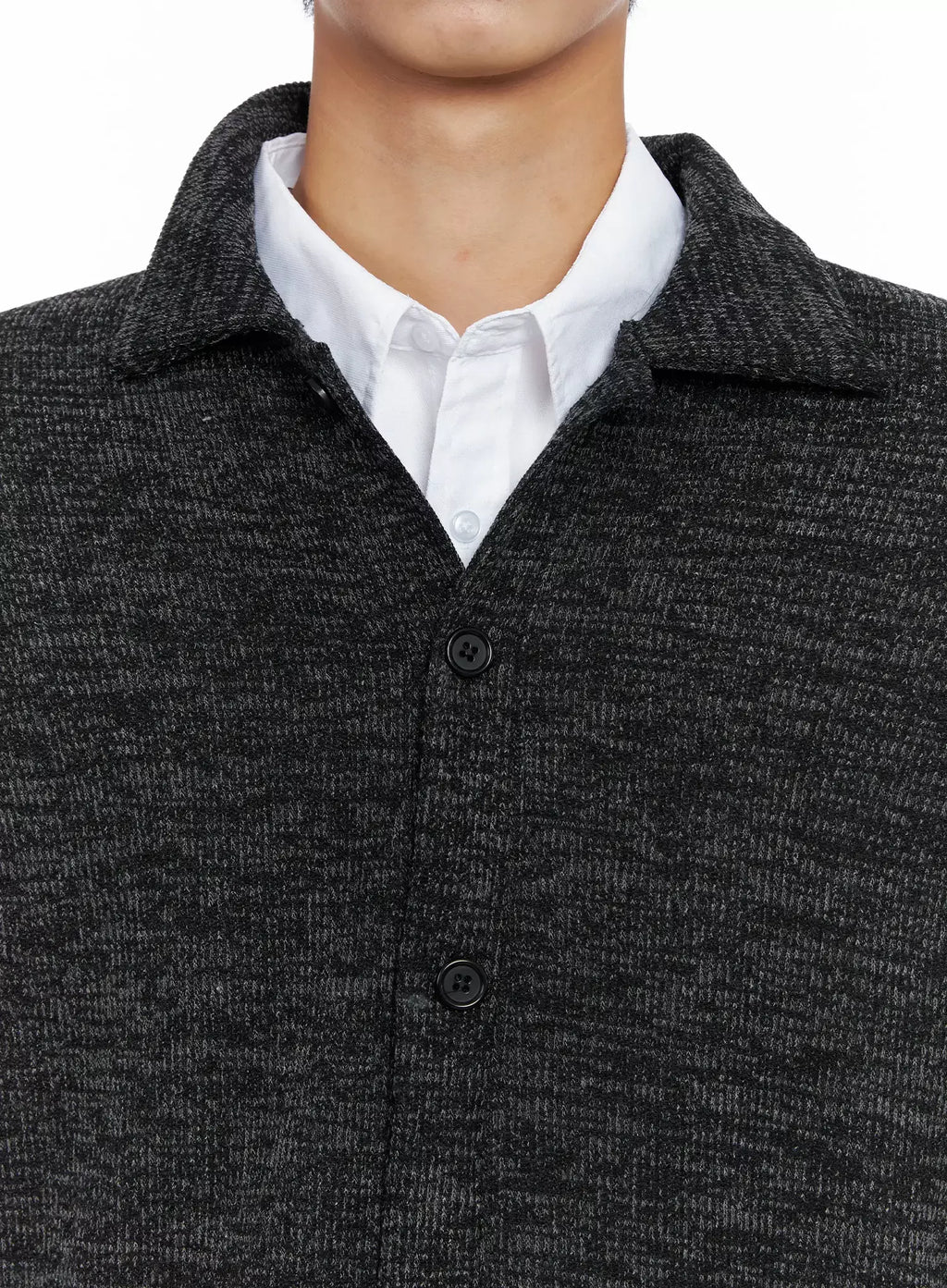 Men's Button-Up Collar Knit Cardigan IO517