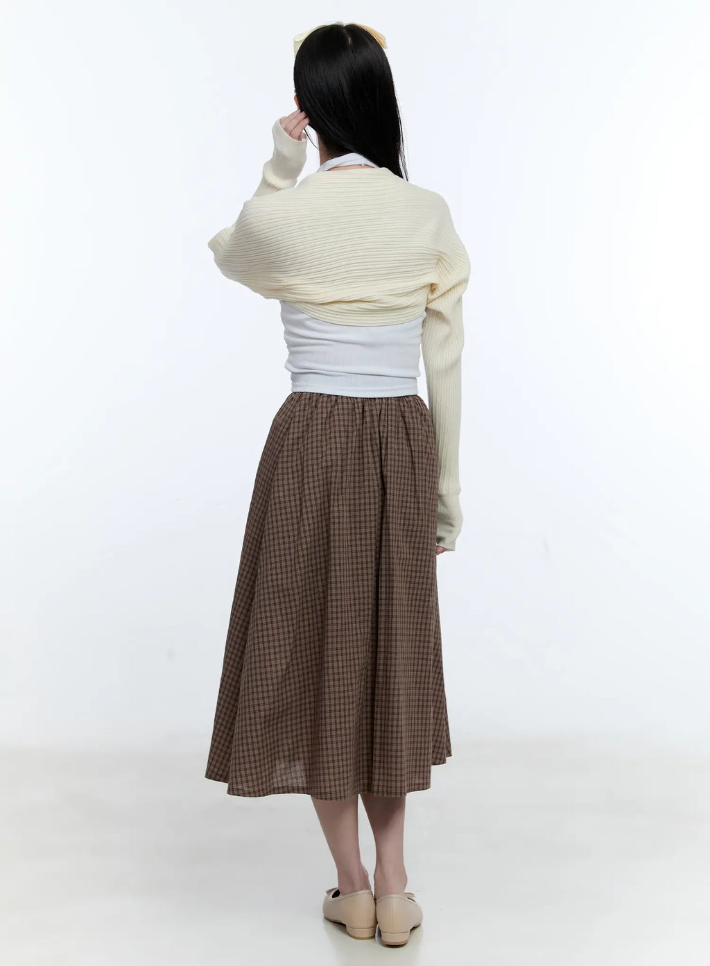 Vintage Gingham Midi Skirt CG514