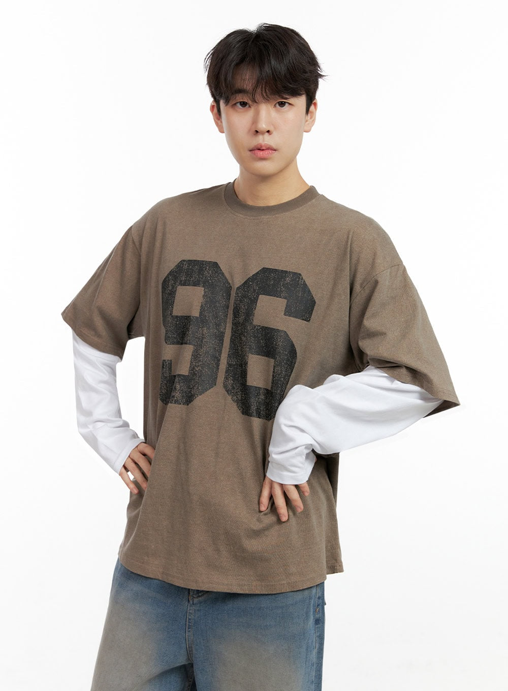 Men's Oversize Fit Round Neck Cotton Tee IN422