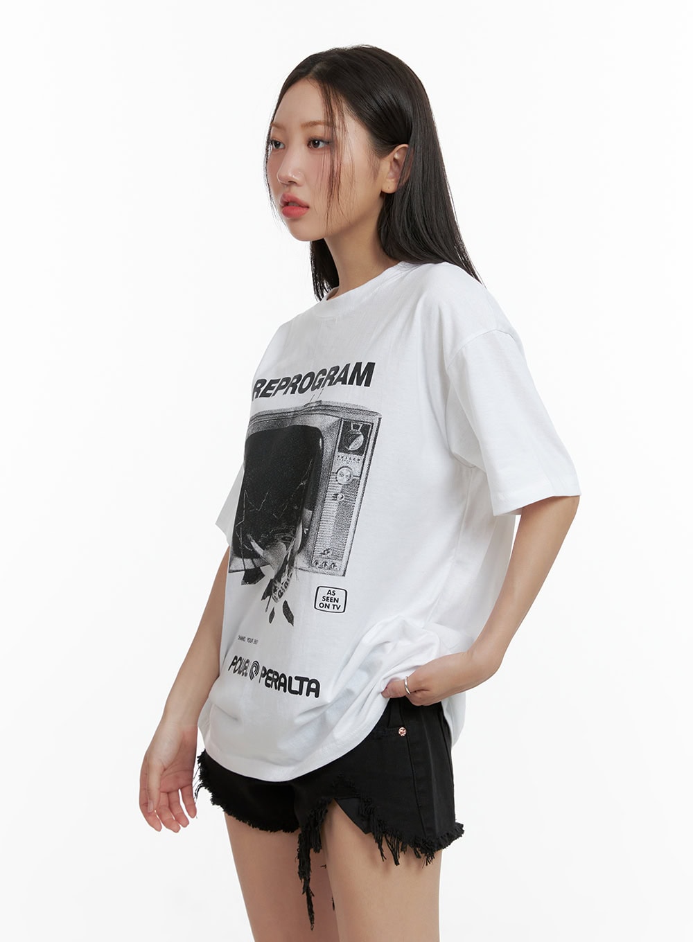 Reprogram Graphic Oversized T-Shirt (Unisex) CU405