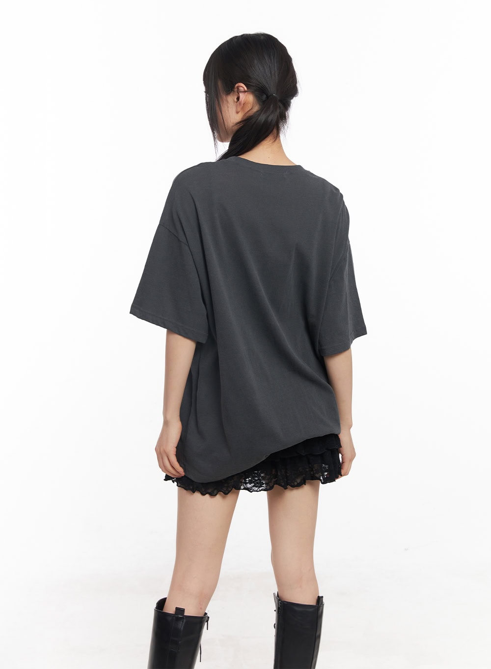 Oversized Cotton Graphic Tee CY512