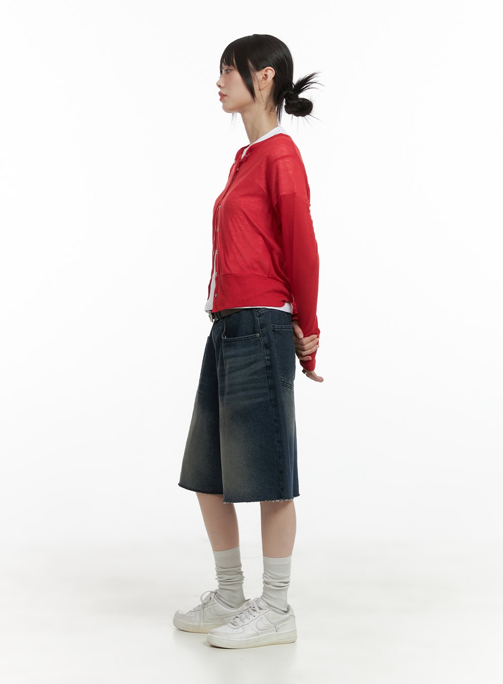 Sheer Elegance Buttoned Cardigan CL412