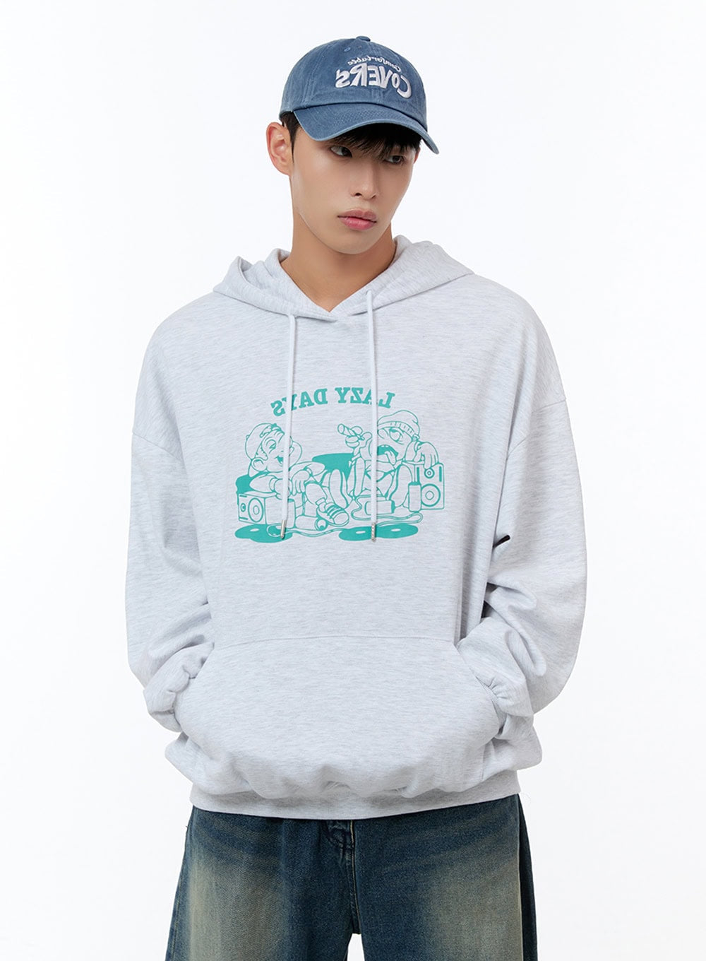 Men's Graphic Hooded Sweatshirt IS412