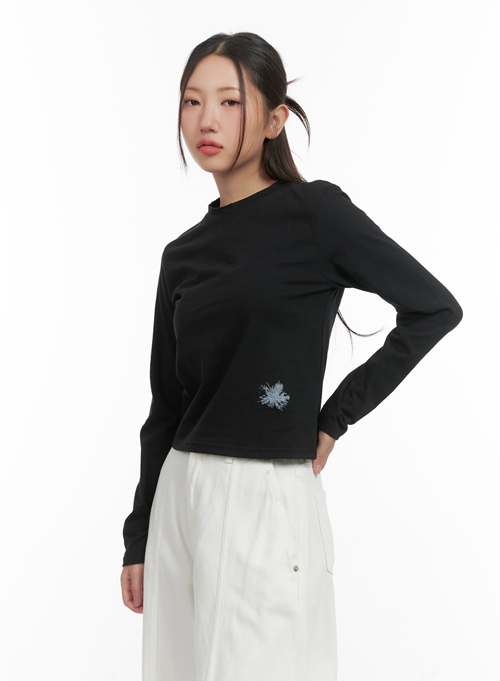 Round Neck Graphic Top CO417